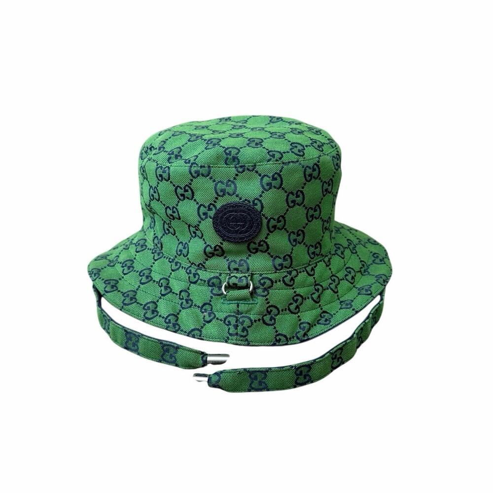 Gucci Self-Tie Green Bucket Hat (Size L)